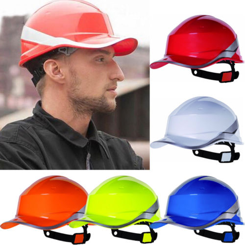 Us stock delta plus diamant v up hjälm hi vis builders hjälm med hakrem