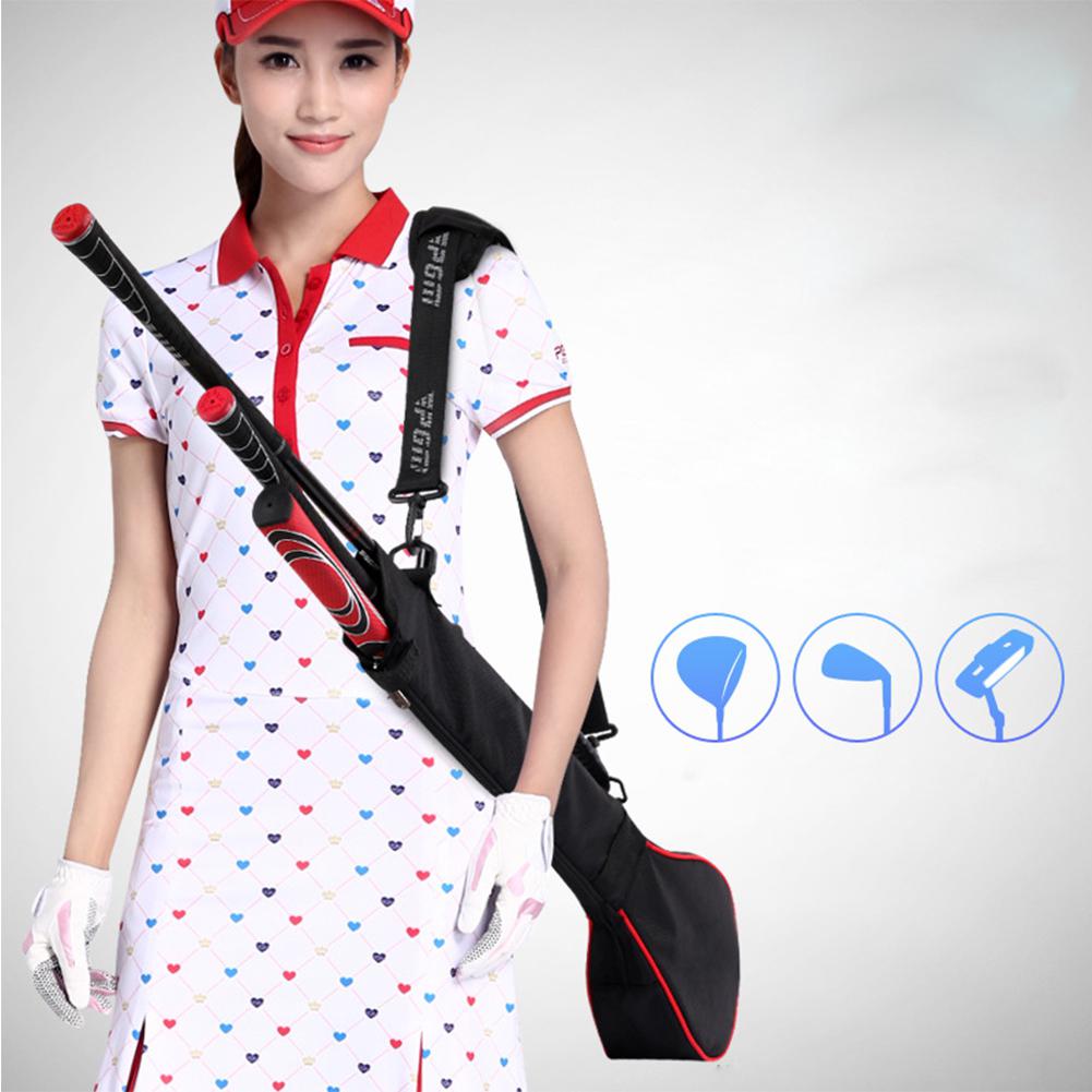 HobbyLane Portable Lightweight Golf Clubs Carry Bag with Three Clubs Mini Nylon Golf Clubs Travel Bag