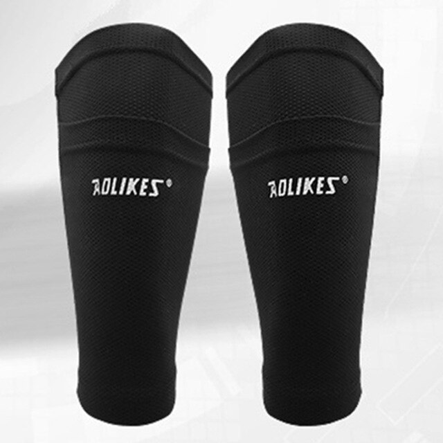 Zubehör Schienbein Pads Socken FußBall FußBall Schutz Bein Sport draussen Berufsausbildung Unterstützung: Schwarz / L