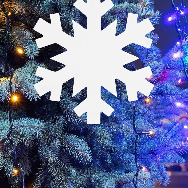 Acrylic Christmas Ornament Blank White Acrylic DIY Blank Clear Christmas Acrylic Ornament With Hole For DIY Craft