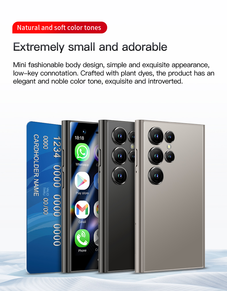 El teléfono inteligente 4G más pequeño del mundo, SOYES S24 Pro Max de 3 pulgadas, hace un debut impresionante. Desbloqueo facial+Selección multicolor 2400mAh
