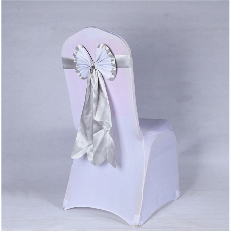 Satijn Stoel Sjerpen Stoel Sash Bow van Bruiloft Satijn Lint Doek stoel Sash Strik van Wedding Banquet Party Hotel Kerkbank Stoel Bogen