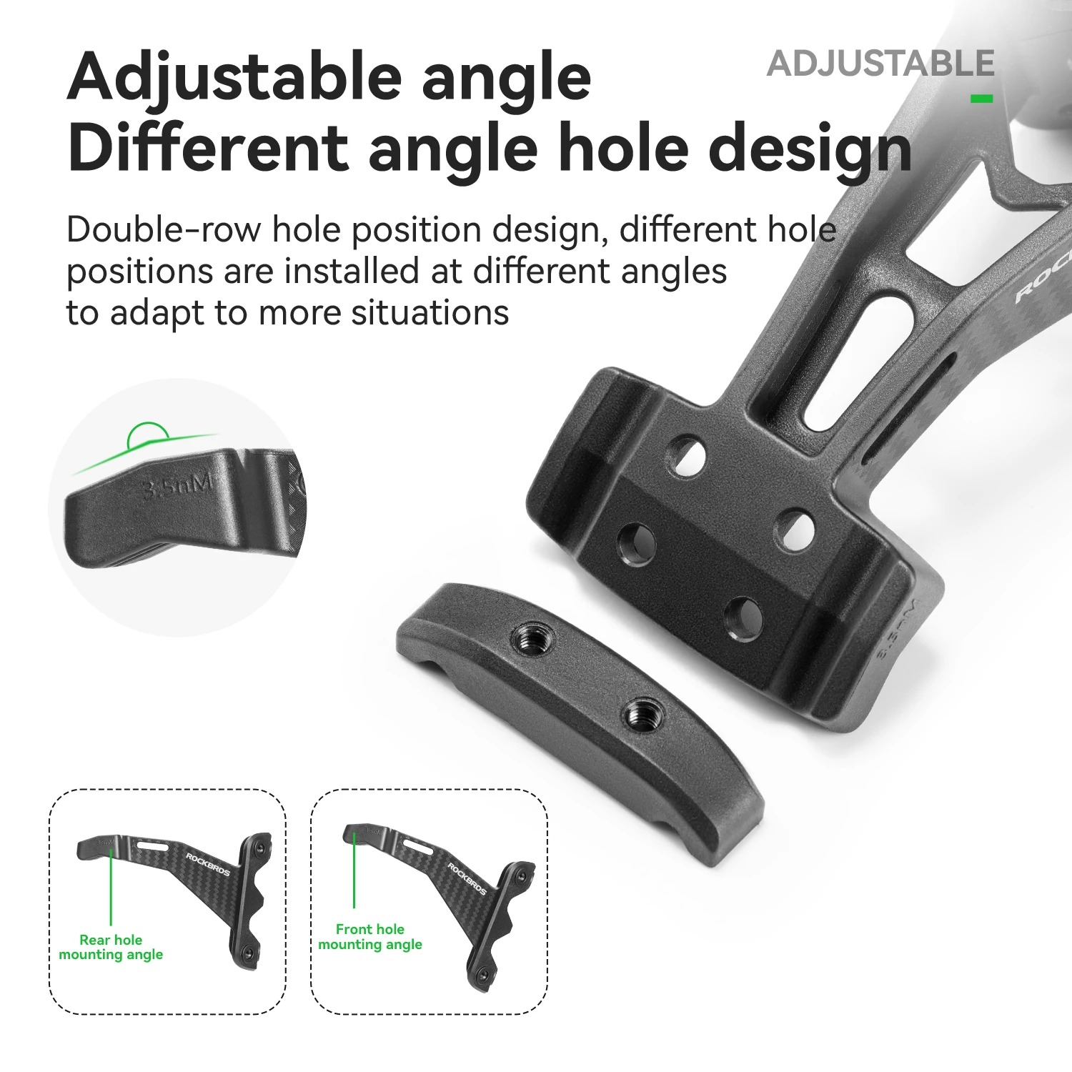 ROCKBROS Bicycle Saddle Bottle Cage Rear Saddle Dual Water Bottle Cage Adapter Extension Holder for Road MTB Bike Saddle Mount