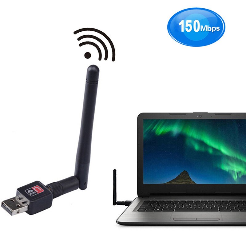 150 mbps mini usb wifi-adapter dual-band 2.4/5 ghz met antenne 802.11ac snelle usb lan ethernet connectoren