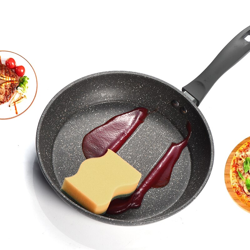 100% non-stick frying pan derived from PFOA-free stone coating 5-layer soft bottom aluminum dishwasher safe cooking pot
