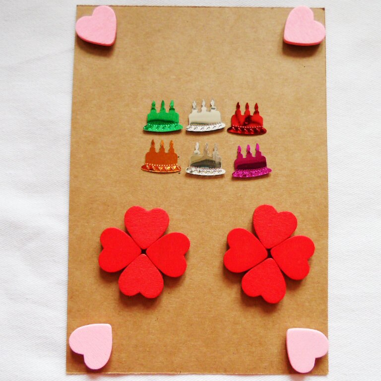 100 STÜCKE/viel. Holz herz Stern blume aufkleber Früer erlern pädagogisches spielzeug für freundlicher wandtattoo Kindergarten handwerk kreative