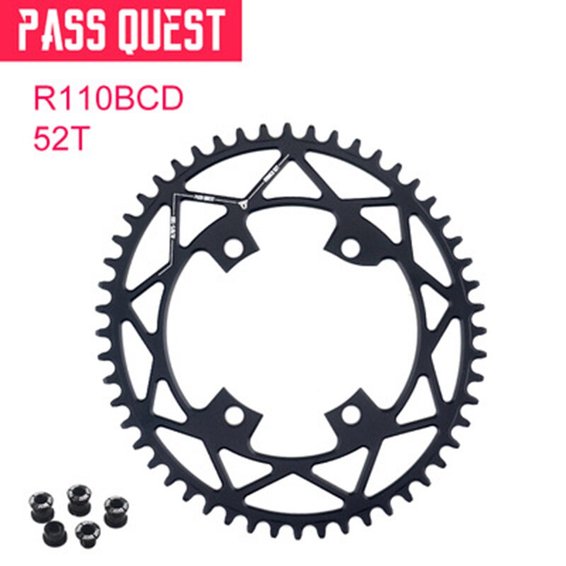 Cykel oval klinge krank 110 bcd smal bred mtb mountain road cykel oval kranksæt plade tand 42t/44t/46t/48t/50t/52t: 52t