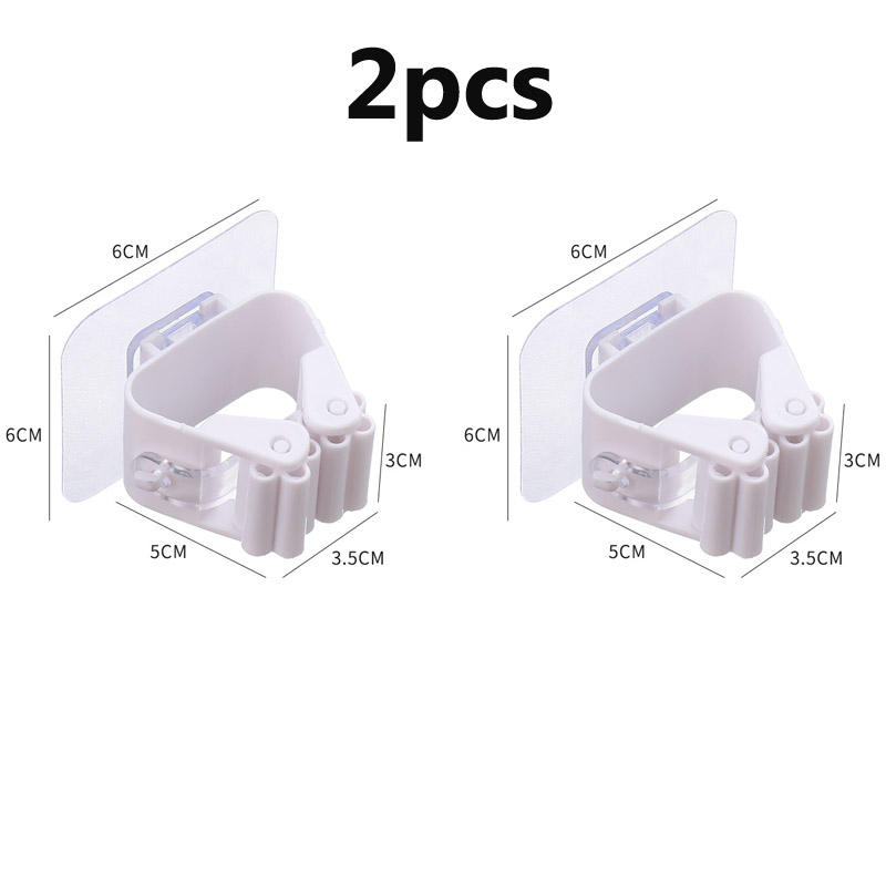 Estante de almacenamiento para baño, soporte para fregona, organizador de fregona montado en la pared, colgador de escoba, Clip para fregona, estante para fregona colgante de pared, ganchos autoadhesivos: Púrpura