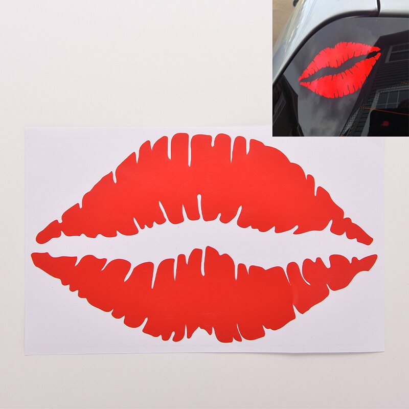 1pc Funny Lip Kiss Print Sticker DIY Decal For Room Decal Sticker Living Room Room Background Wall House Decal