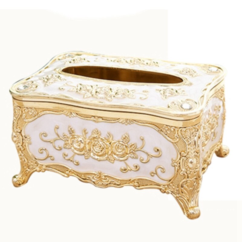 Luxury European Plastic Tissue Box Ktv Handkerchief Toilet Paper Holder: Default Title