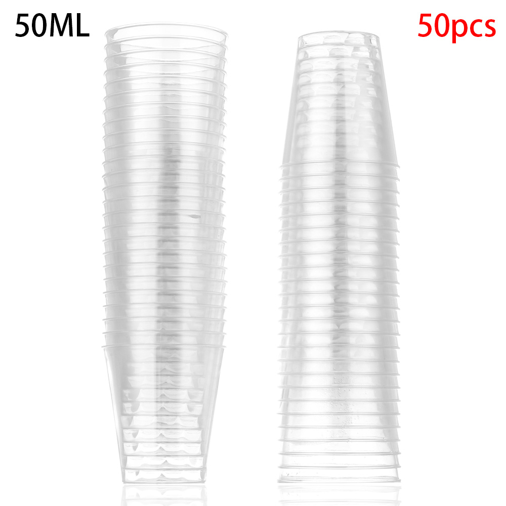 Moule en plastique transparent réutilisable pour dessert au poulet, boîtes à pudding rondes, tasse à muffins pour gâteau Chi, outils de cuisine pour boissons, 50 ml, 90ml: Marron