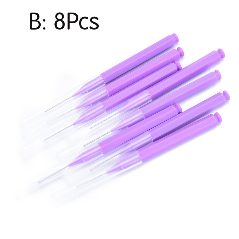 10/150/100/50/pc soins bucco-dentaires hygiène bucco-dentaire fil dentaire en plastique souple brosse interdentaire cure-dents nettoyage des dents en bonne santé: 8pcs