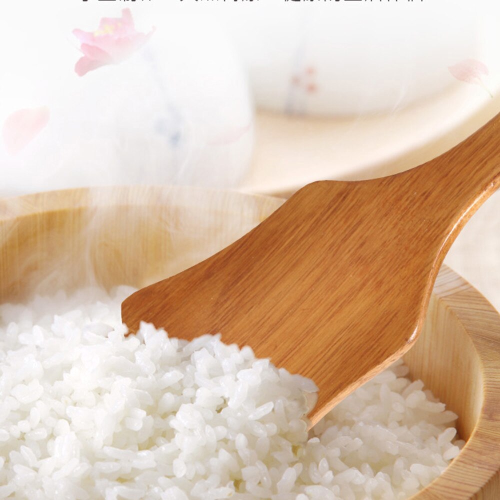 Long Wooden Cooking Rice Spatula Scoop Kitchen Utensil Non-stick Hand Wok Shovel For Soup Cooking Mixing Stirr #TD