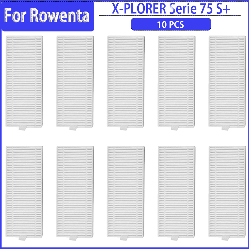 Belangrijkste Zijborstel Filter HEPA Mop Doek Voor Rowenta X-PLORER 75S + RR8567WH RR8587WH Robot Stofzuiger Onderdelen accessoires: Licht Geel