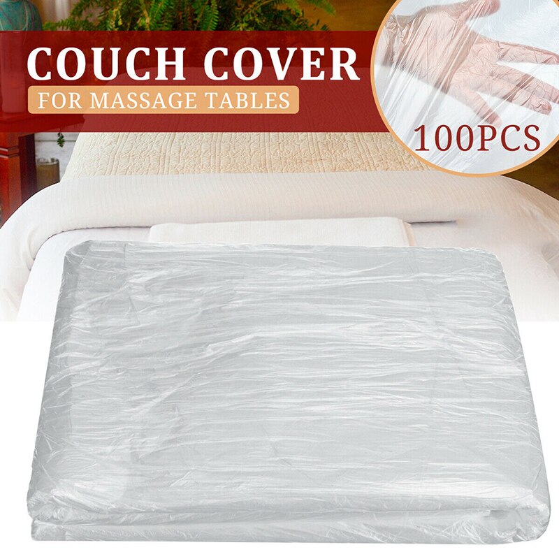 100 stk 180 x 90cm betræk til skønhedsmassage spa seng bord salon sofa sengetøj skønhedsseng massage fysioterapi sengetøj klart