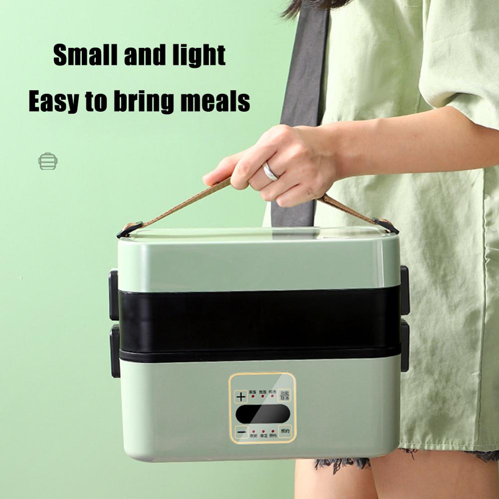 Double-layer Lunch Box Food Container Portable Electric Heating Insulation Dinnerware Food Storage Container Bento Lunch Box