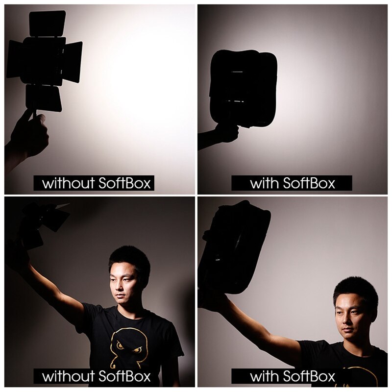 LED Flash Grid Light Folding Softbox Portable Portrait Special Durable Softbox Black