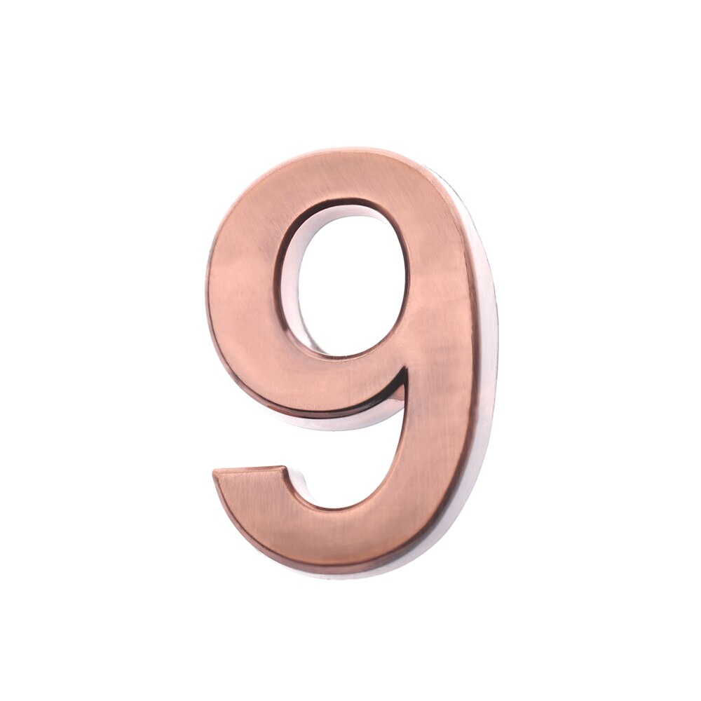 0-9 ABS Plastic Cijfer zelfklevende Huis Plaque Adres Teken Kamer Deur Nummer Cijfers Sticker Cijfer Teken hotel Deur Label: 9 / 7cm