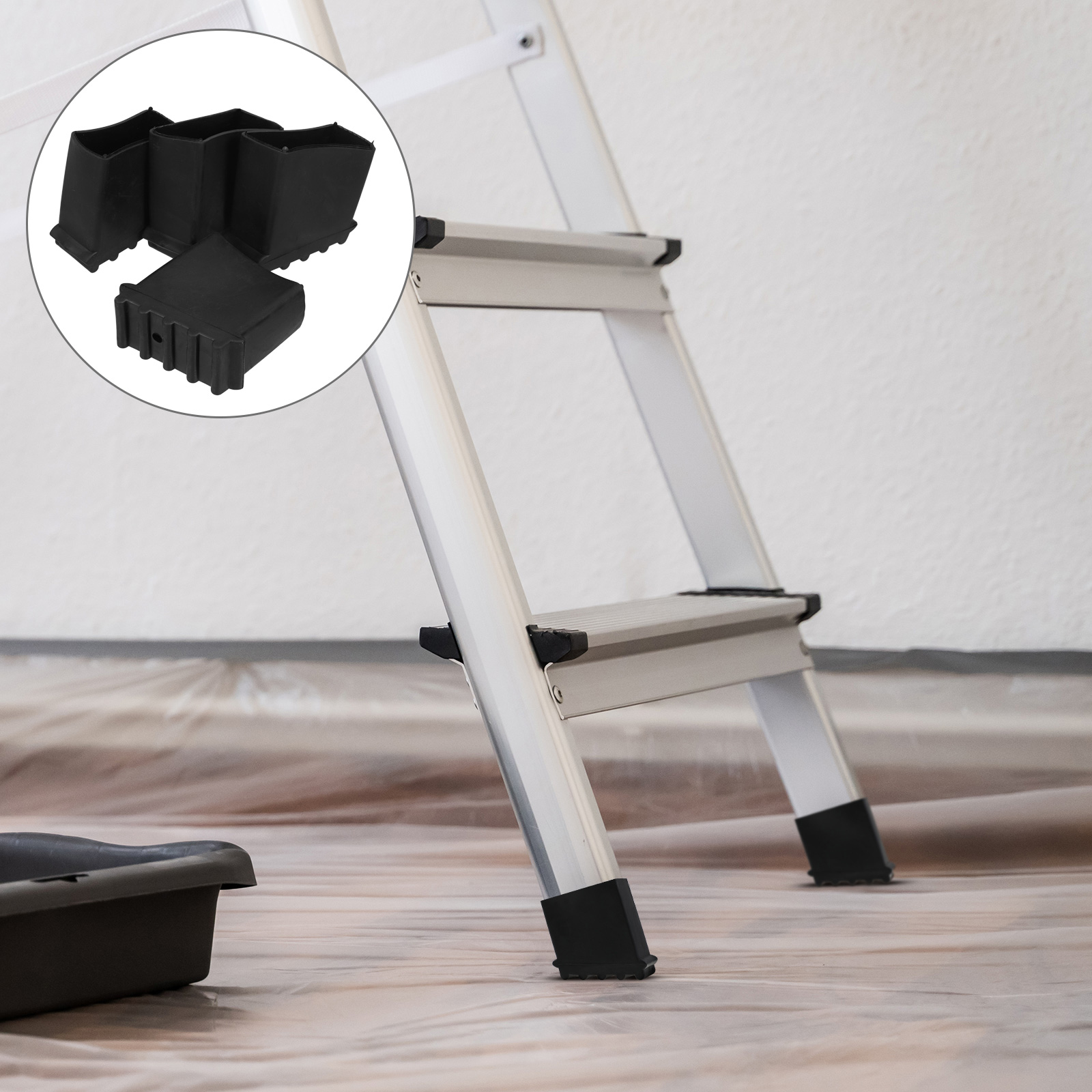 4 Stuks Antislip Rubberen Pads Vloerbeschermers Covers Stap Ladder Voeten Cover Ladder Voeten Protector Pads Ladder Benen accessoires