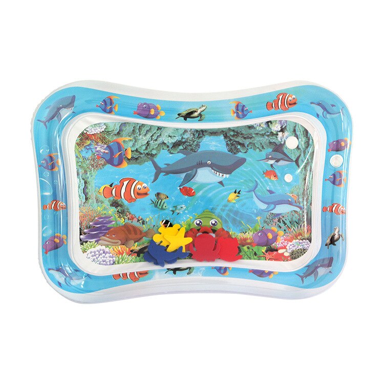 Baby's en kinderen waterspeelmat, opblaasbaar baby speelmat voor op de buik, peuterspeelzaal, leuk activiteitencentrum: J
