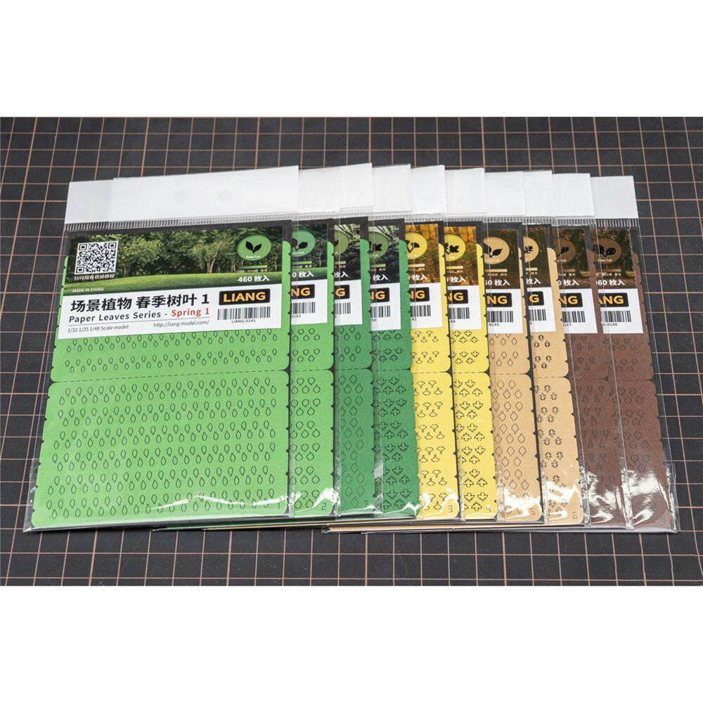 Four Seasons Natural Colors Paper Leaves Series 1/32 1/35 1/48 Scale Plant Model DIY Decorations Accessories