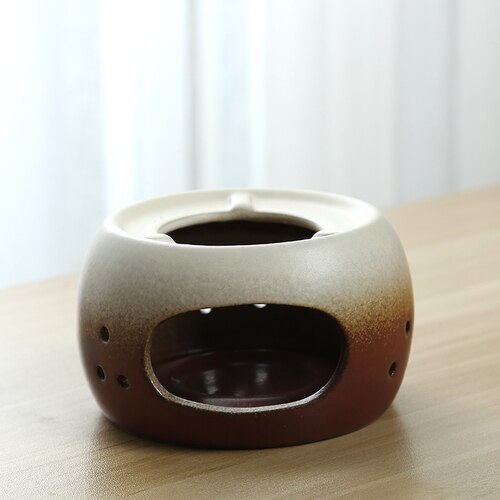 Styl japońnarty czarny Zen kominek robić aromaterapii ceramiczne naczynie na herbatę kuchenka świecznik czajnik Trivets kawy podgrzewacz robić mleka herbata akcesoria: D