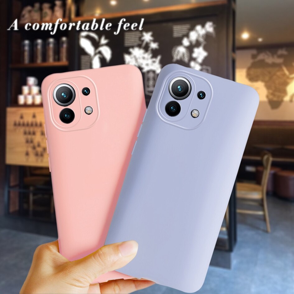 Voor Xiaomi Mi 11 Lite 5G Case Voor Xiaomi Mi 11 Lite 4G Cover Fundas Originele Vloeibare Siliconen bumper Voor Mi 11 Lite Global Schelpen