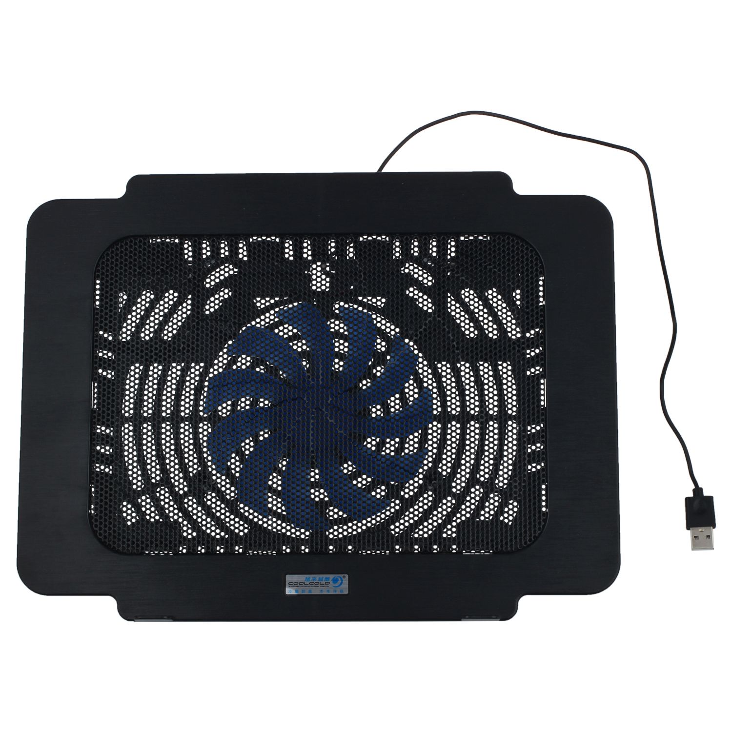 CoolCold USB Super Ultra Dunne Fan Laptop Cooling Pad Notebook Radiator-zwart