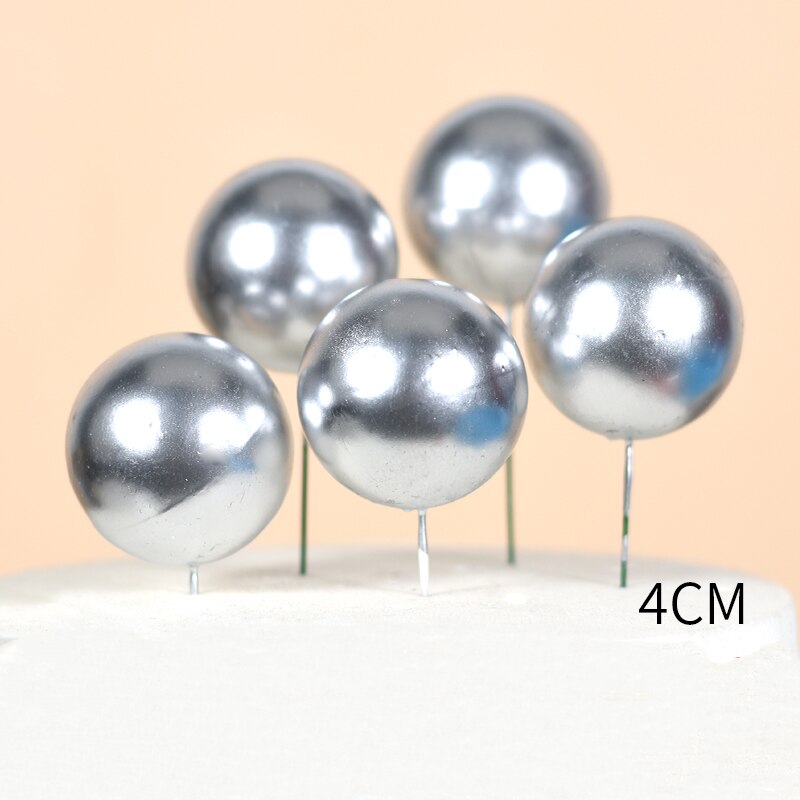 Cakelove Diamant Metalen Draad Frame Cake Topper Cupcake Party Voor Bakken Verjaardag Decoratie Taart Decoreren Gereedschappen Bakken: silver 5pcs