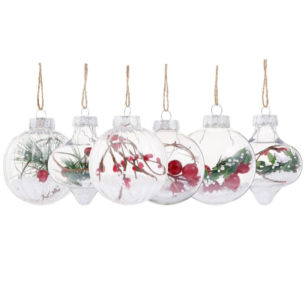 6 stuks kerstbal hangende ornamenten kerstballen hangende hangers kerstboom hangende ornamenten voor thuis binnen