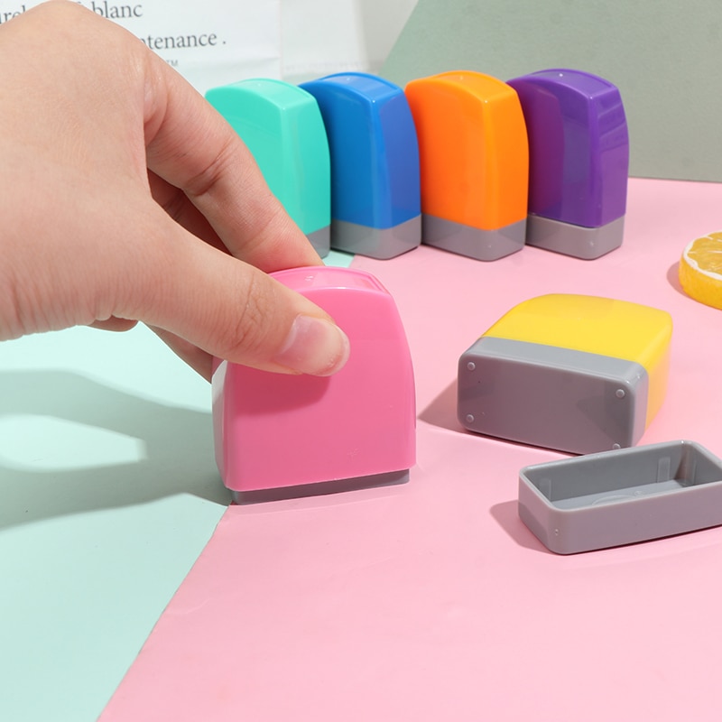 Farve baby navn stempel legetøj til børn navn studietøj kapitel 33*13mm ~