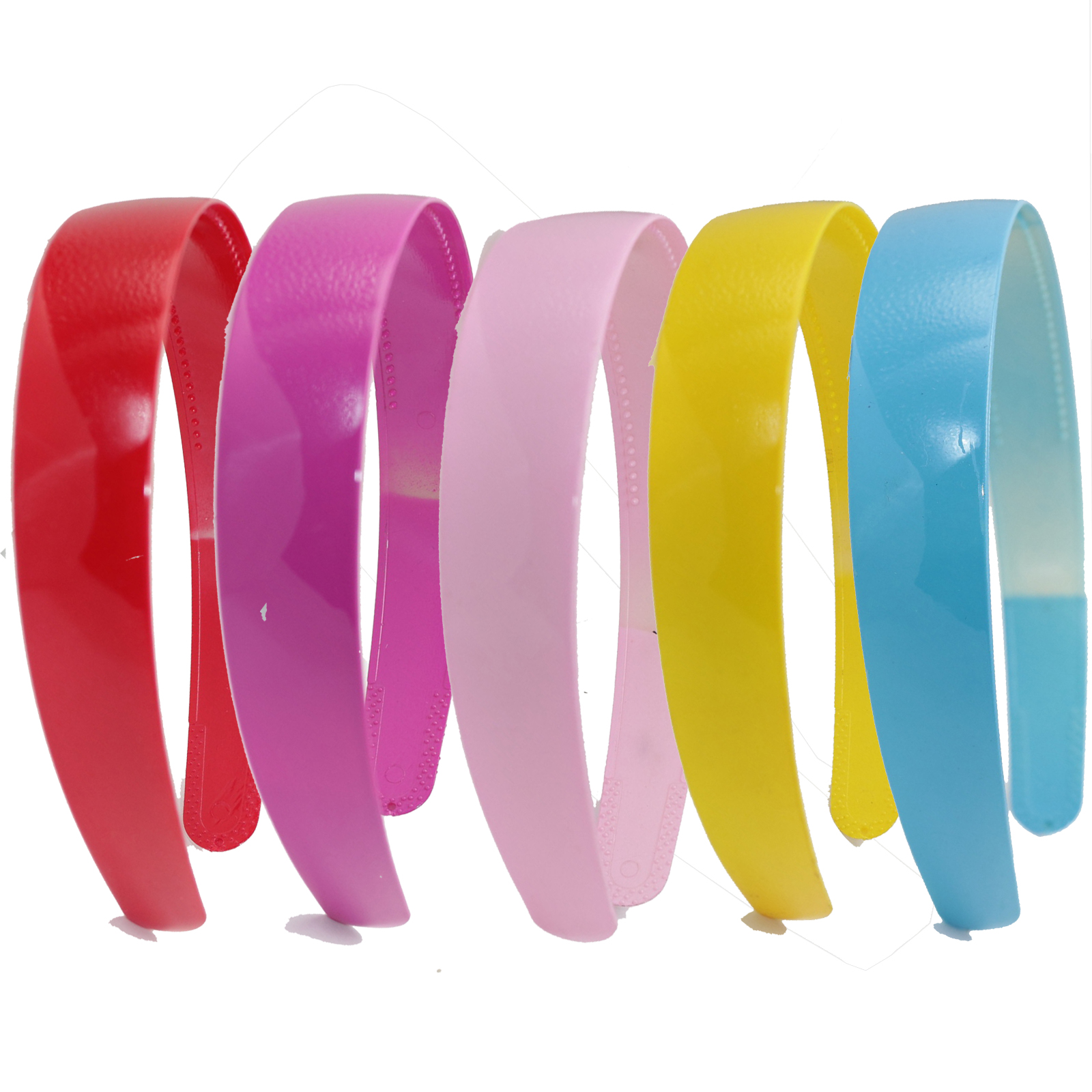 5 Bright Color Plastic Wide Alice Hair Band Headband 25mm(1") Hair Accessories: Milky White