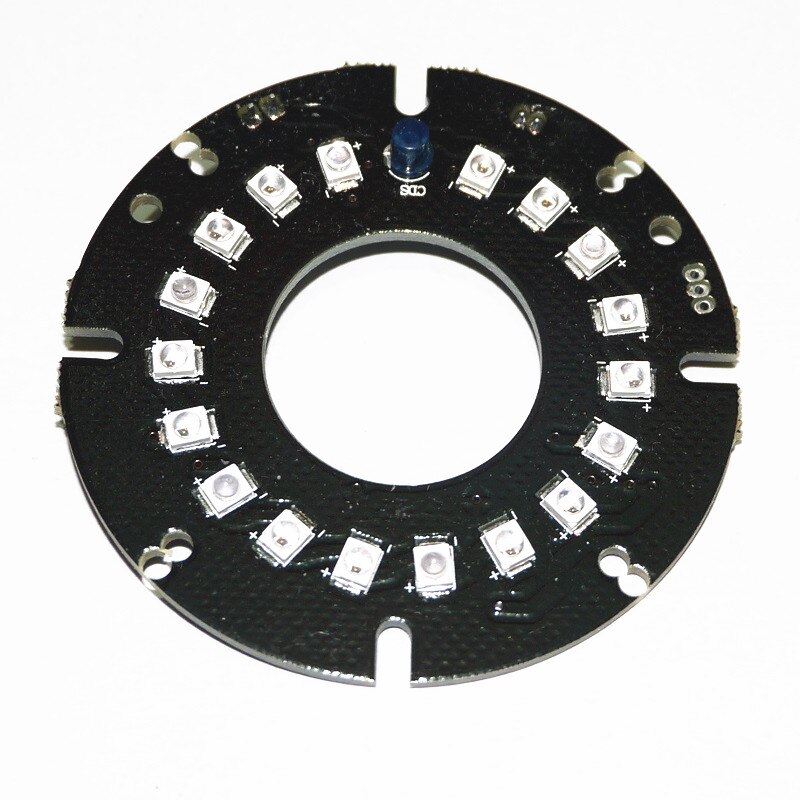 Hybrid Stralingshoek Cctv Accessoires Infrarood Licht 18 Graan Ir Led Board Voor Bewakingscamera &#39;S Nachtzicht Diameter 55Mm