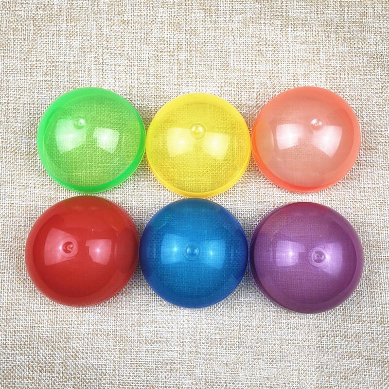 50pcs 65mm Empty Plastic Capsules Round Plastic Toy Capsules Plastic Vending Balls Toy Packing Ball