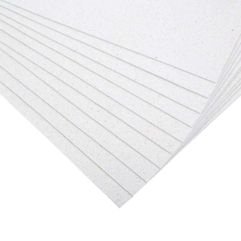 40cm * 60cm eva espuma papel artesanal glitter ouro esponja diy artesanato material multicor flor prop festa de natal papel: White 40x60cm