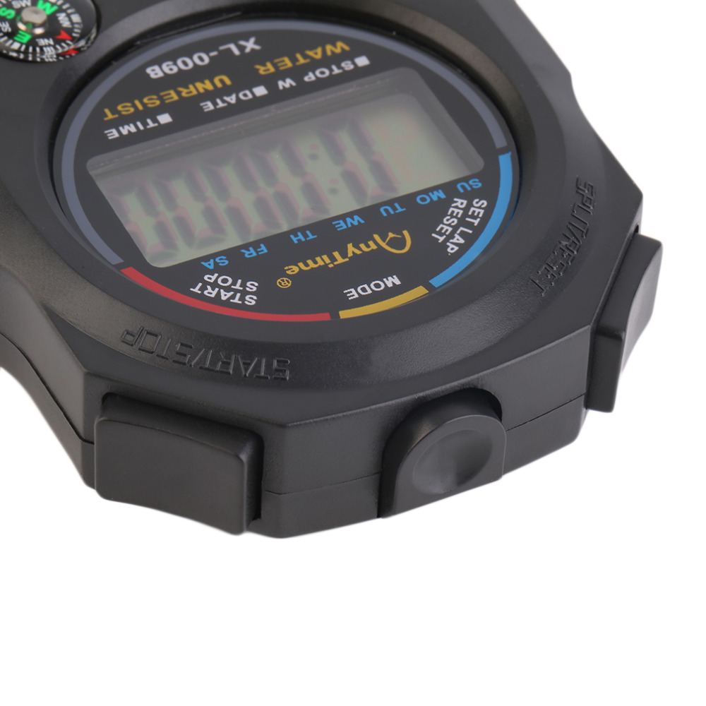 Sports Handheld Digital LCD Sports Stopwatch Stopwatch ProfessionalChronograph Counter Timer with Strap