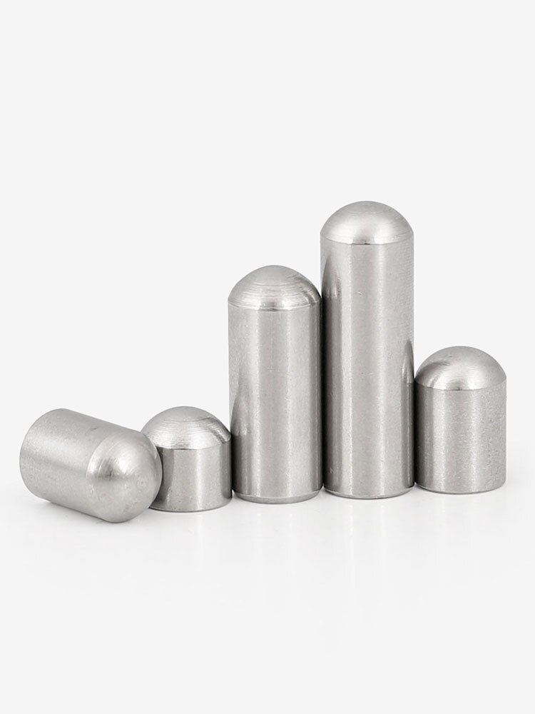 Goupille cylindrique à tête ronde en acier inoxydable, tige de positionnement solide, M1.7 M1.8 M1.85, 3 4 5 6 10mm