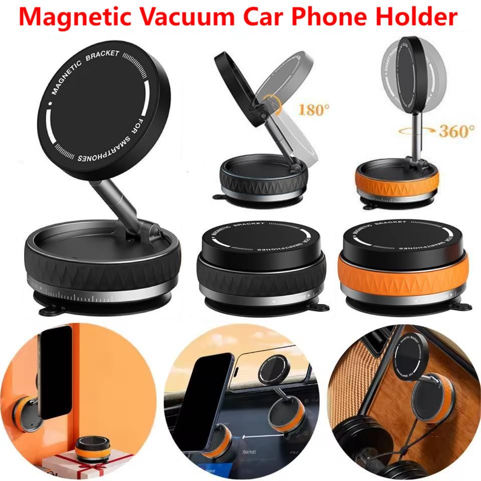 Voor Magsafe magnetische autohouder 360 ° Roterende vacuüm autotelefoonhouder Sterke magneet Zuignap Autonavigatiebeugel voor iPhone