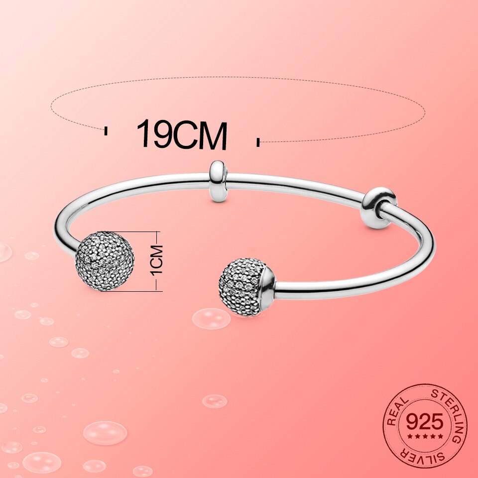 925 Sterling Silver Charms&Bracelet Europe Brand original Bracelet Suitable for Women To Wear Jewelry DIY: PAB026-19