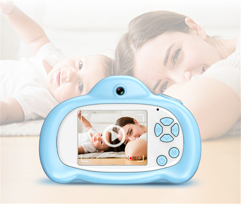 Minicamera kinderspeelgoed  hd 1600w pixels digitale camera projectie video dubbele camera's grappige babyjongens meisjes kinderen
