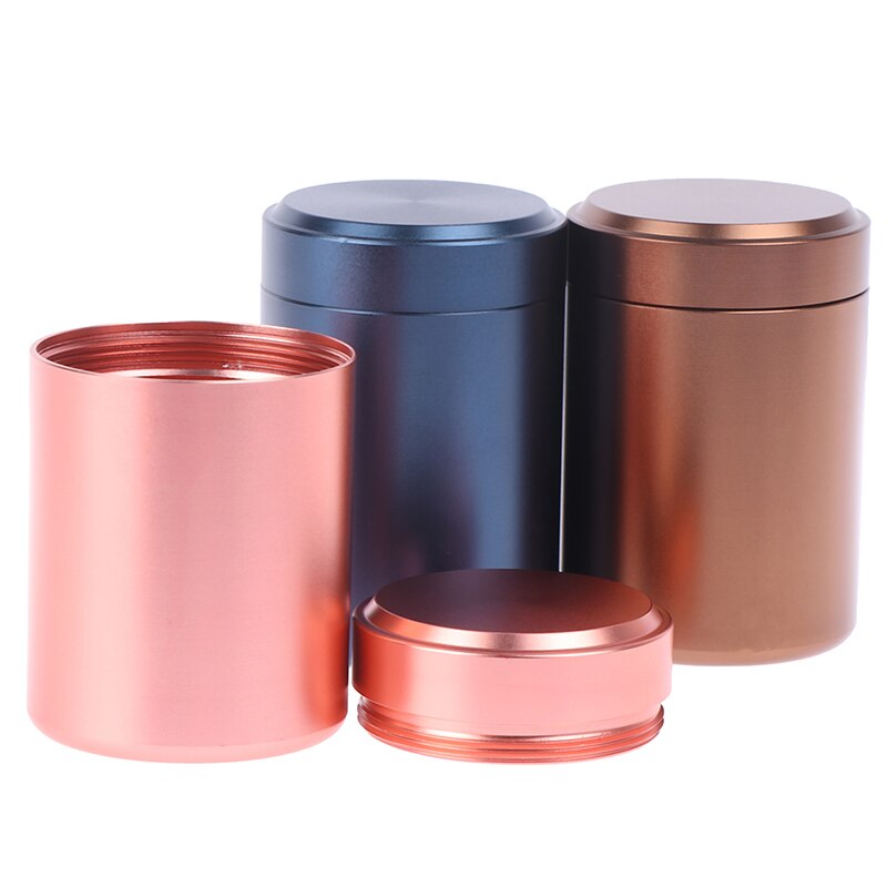 1 pc aluminiumsforseglede bokser av metall bærbar reise te lufttett luktbeskyttet beholder stashkrukke 65*45mm