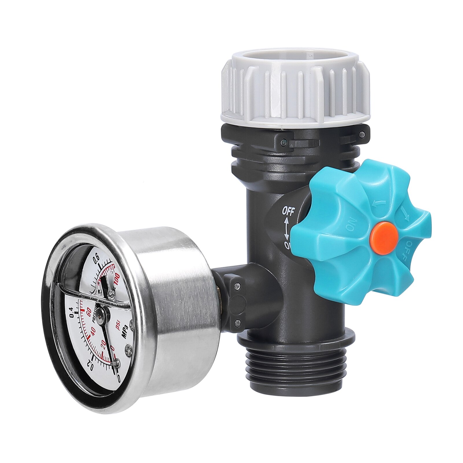 G3/4 Inch Water Pressure Regulator Tool Digital Display Pressure Gauge for Greenhouse Garden Irrigation Controller