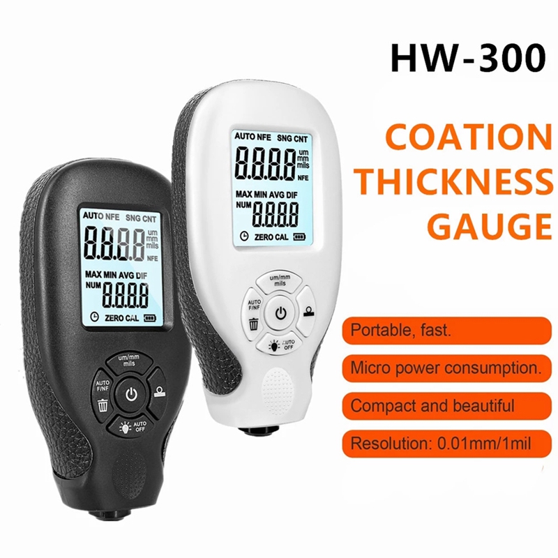 Coation Thickness Gauge 0-2000UM Paint Film Thickness Tester Car Coating Measuring Tools Automotive Paint DFT Meter