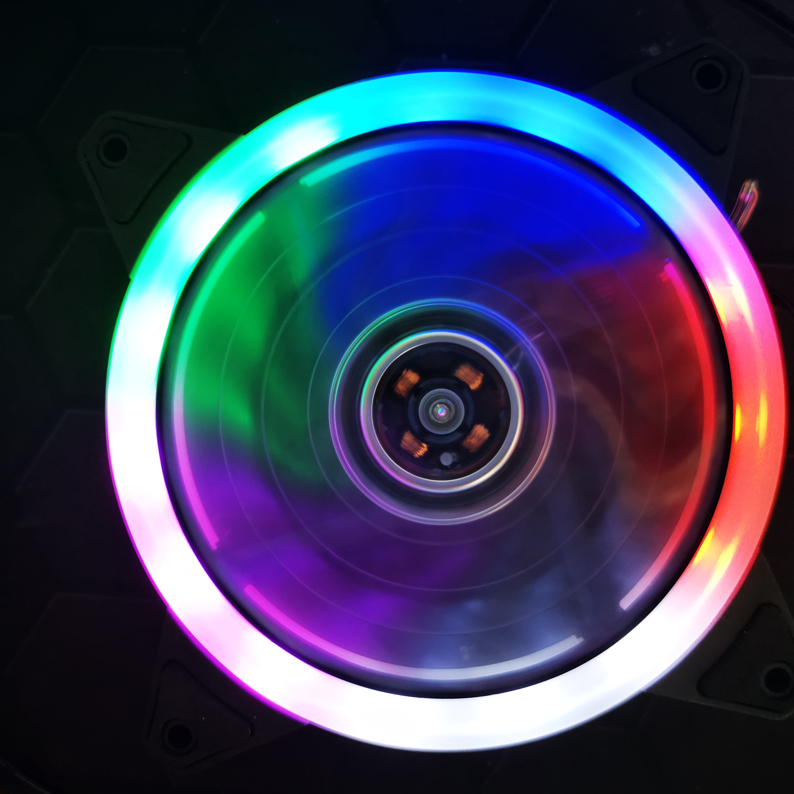 120mm Computer Case Cooling Fan CPU LED Multi-color Heatsink Fan 4 Pin 3 Pin Fluid Bearing LED Computer Cooling Fan