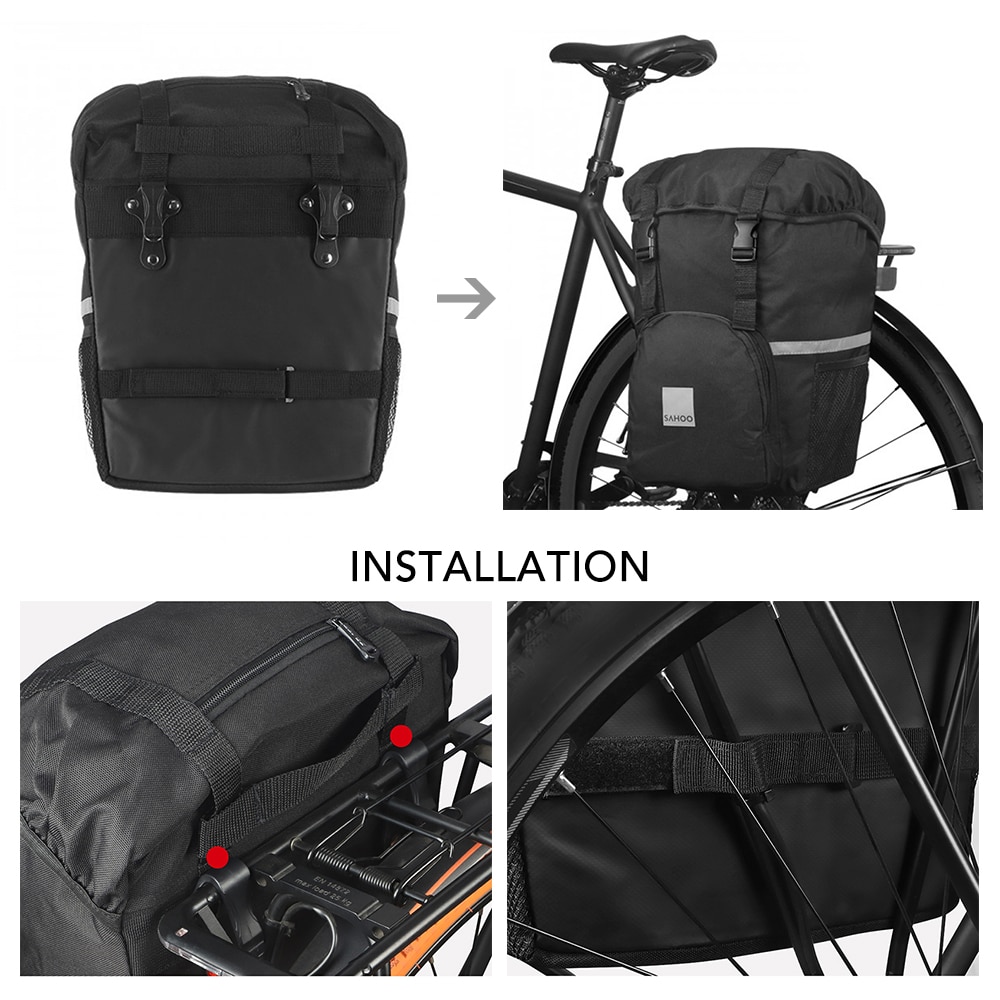 15l sykkelveske enkel bagasje sykkelveske multifunksjonell sykkel sykkel bagsete bagasje bagasje bag stor kapasitet vanntette vesker