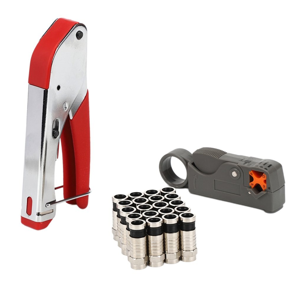 Rg59/Rg6 Coaxial Cable Cable Cable Clamp Wire Stripper Set Portable Beautiful Practical Pliers