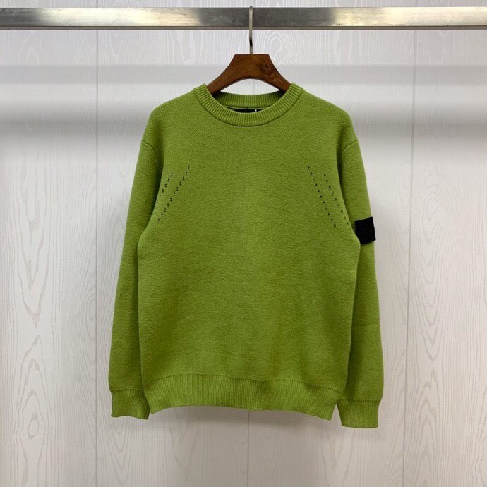 Efterår skygge projekt strik sweater mænd kvinder kompas badge rund hals trøjer mænd