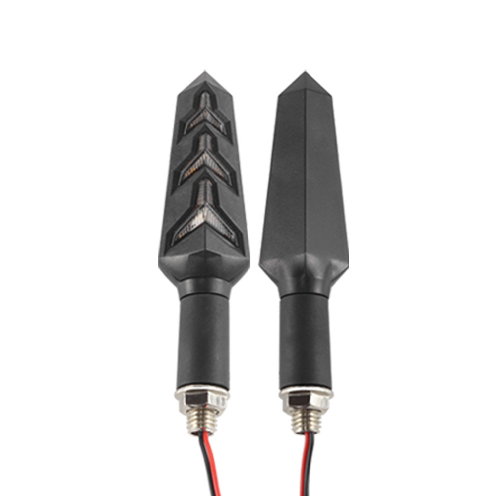 Motor LED Motor Richtingaanwijzer Vloeiende Visgraat Indicator Lichten Dagrijverlichting 12V: WHITE