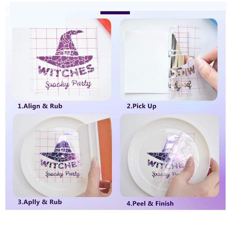 Adhesive Clear Vinyl Application Tape Blue Orange Alignment Grid for Car Wall Craft Art Decal Transfer Paper Tape Adhesive DIY