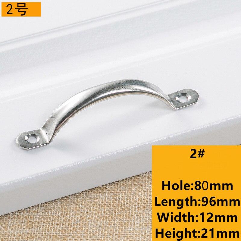 Stainless Steel Door Handles Cupboard Knob Silver Drawer Pulls Kitchen Cabinet Knobs 63mm 79mm 104mm 125mm Old Style: Hole Pitch 80mm